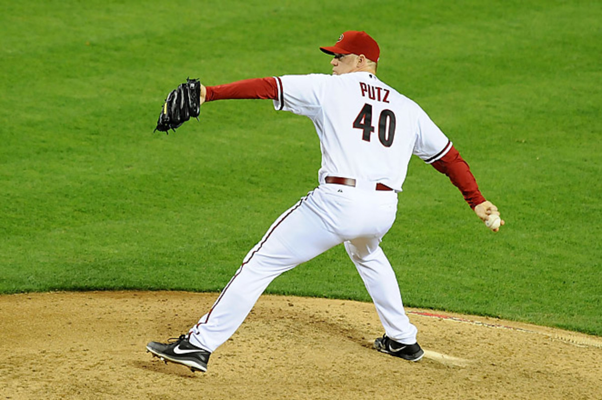 J. J. Putz has been out for the Diamondbacks since suffering a right elbow strain in May. 