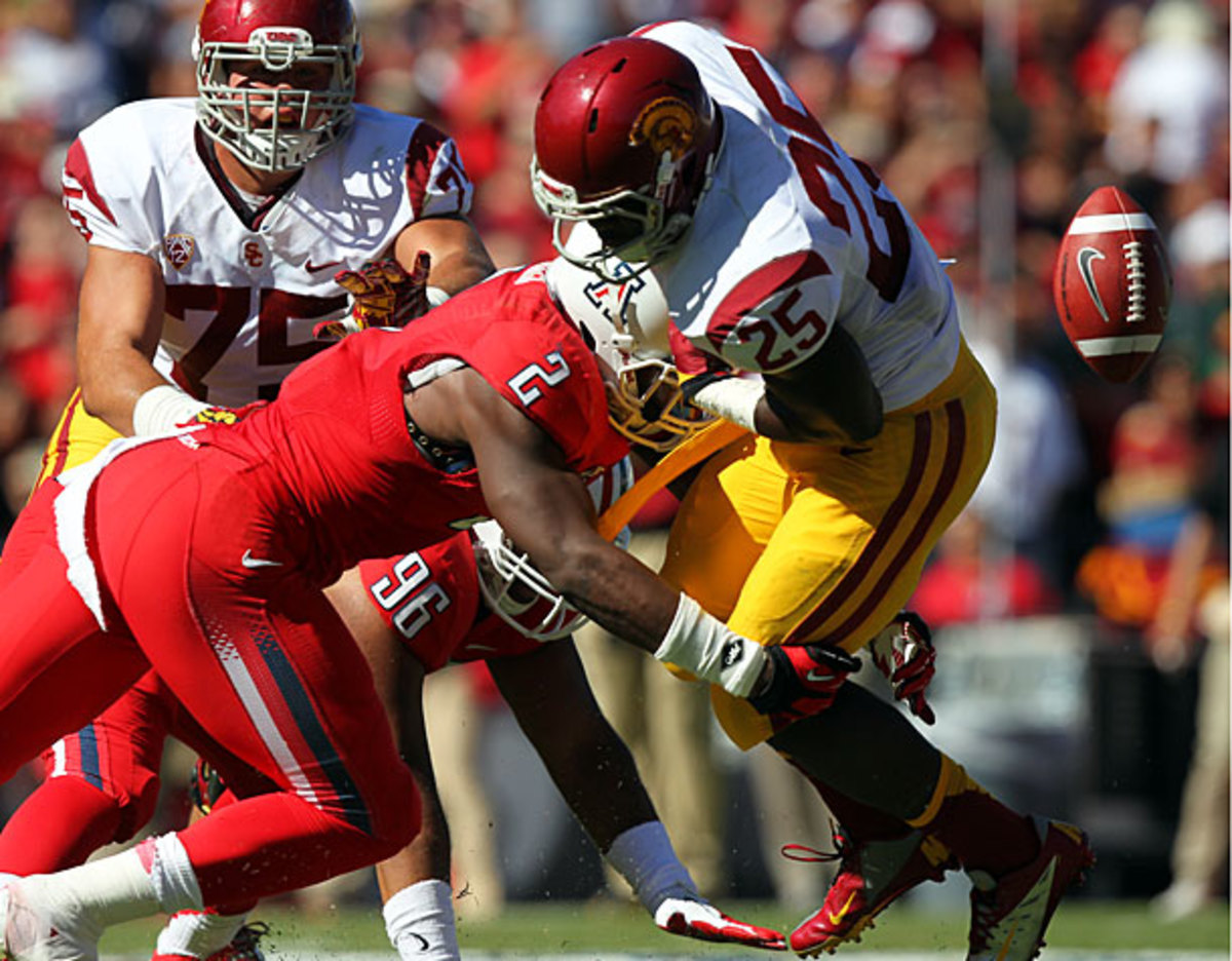 Safety Marquis Flowers (2) was one of the few bright spots on Arizona's defense in 2012. (Chris Coduto/Icon SMI)