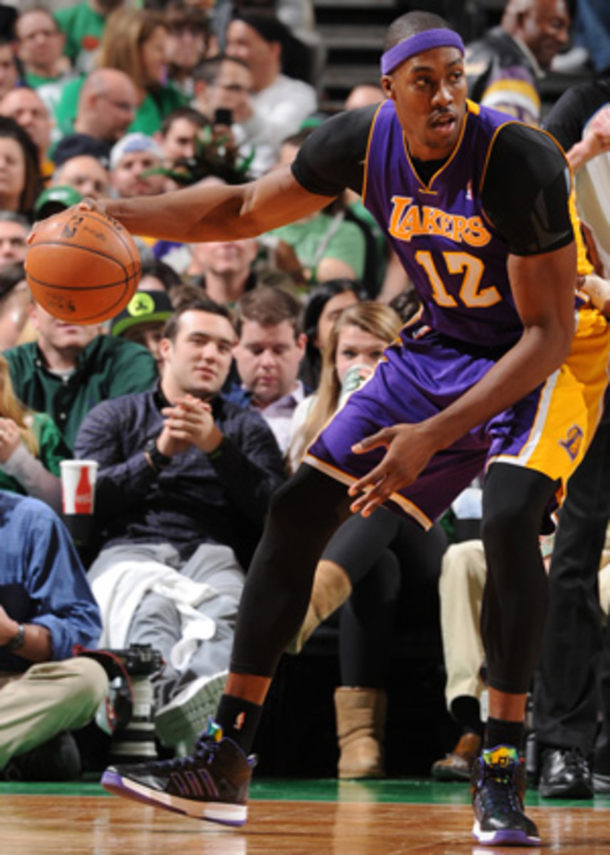 Dwight Howard returned from injury to play the Celtics this week. (Andrew D. Bernstein/Getty Images)