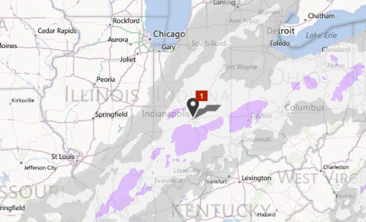 Indiana has been blanketed by snow in the last 24 hours. (Weather.com)