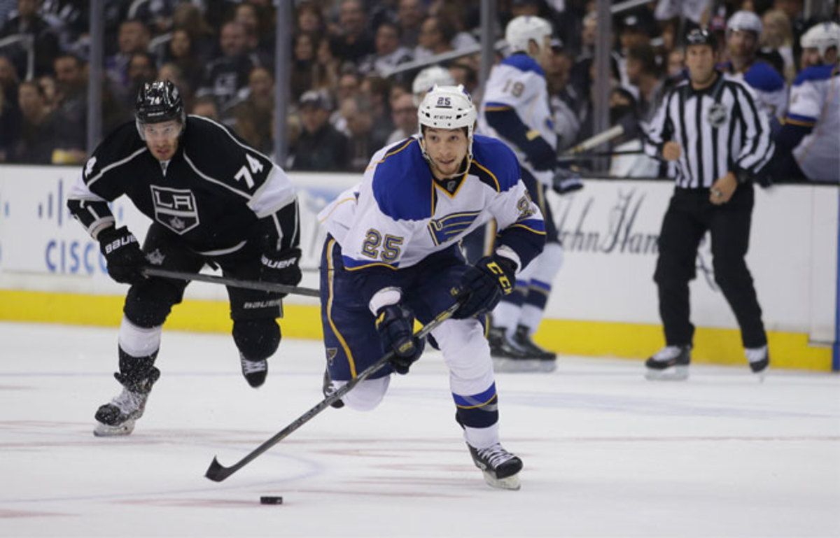 Chris Stewart led the Blues with 36 points last season.