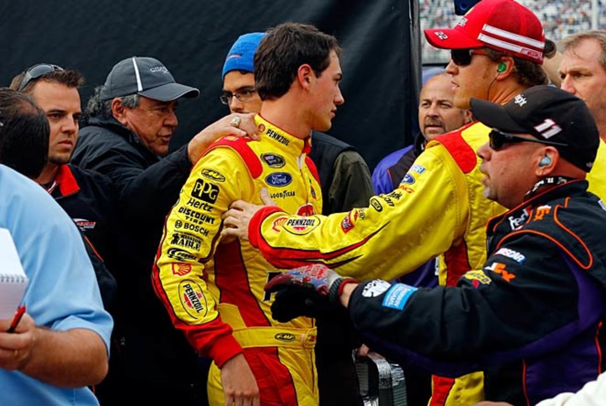 Joey Logano felt compelled to have a frank exchange of views with Denny Hamlin at Bristol on Sunday.