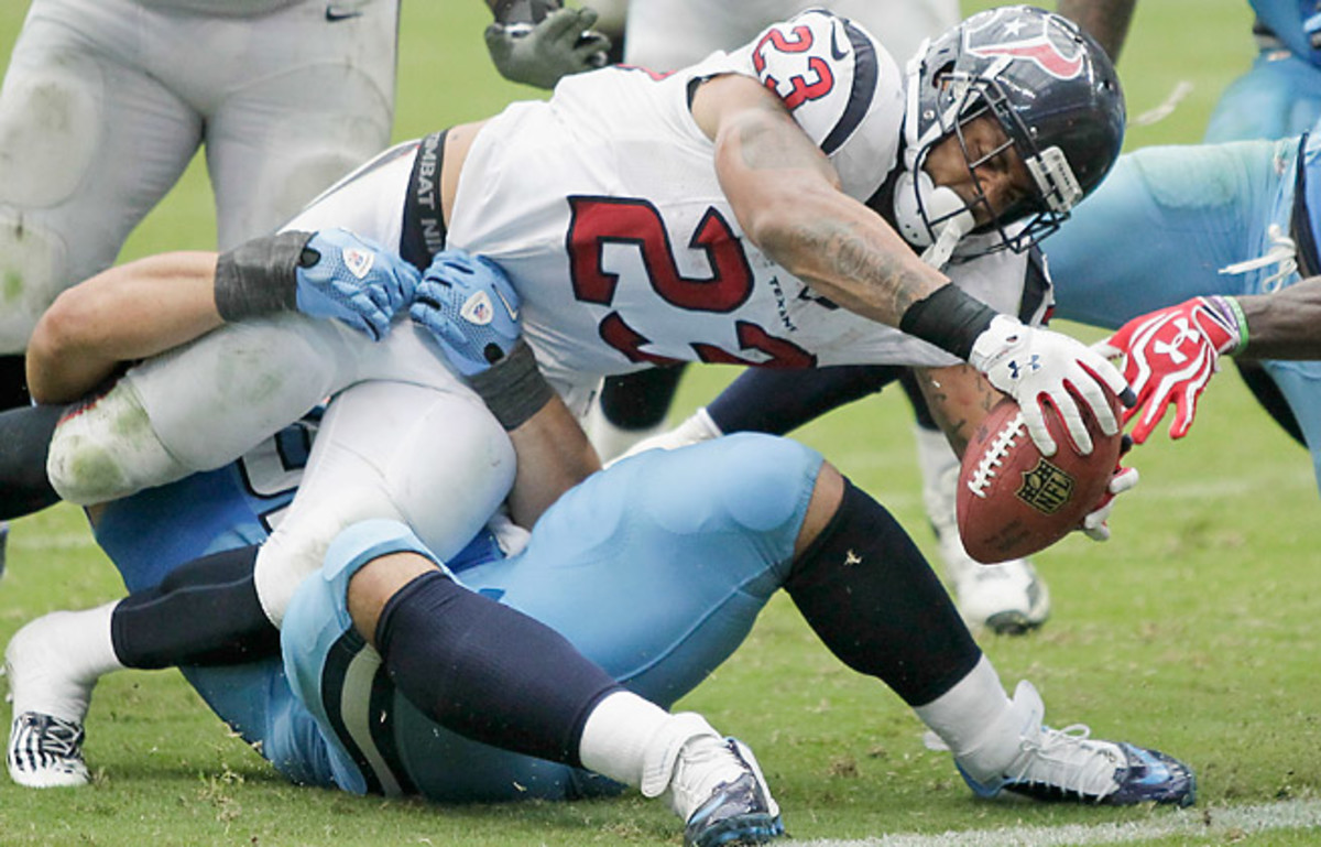 Arian Foster has seen his workload decrease but appears to still be the Texans' top goal-line threat.