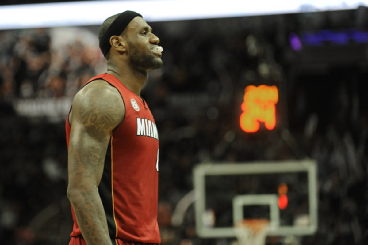 LeBron James has yet to score more than 18 points in the Finals against the Spurs. 