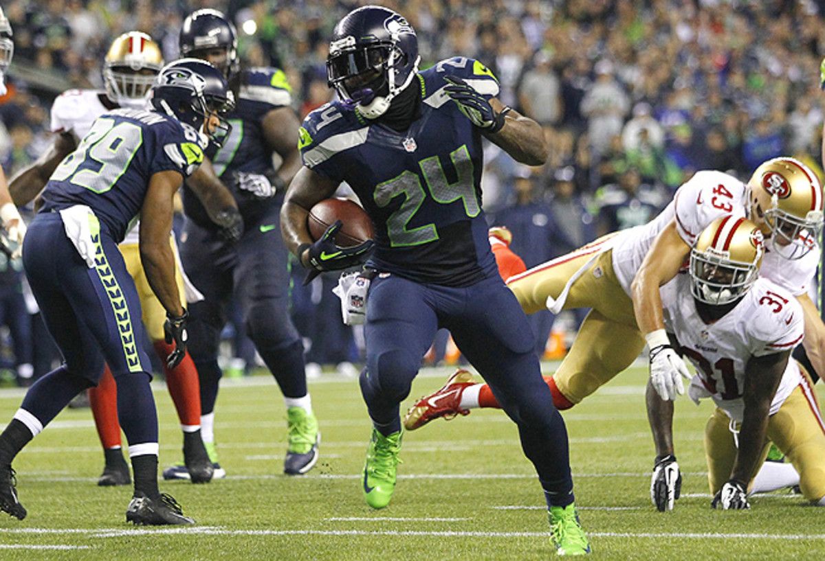 Marshawn Lynch should roll over the Jaguars' rushing defense, which is one of the worst in the league.