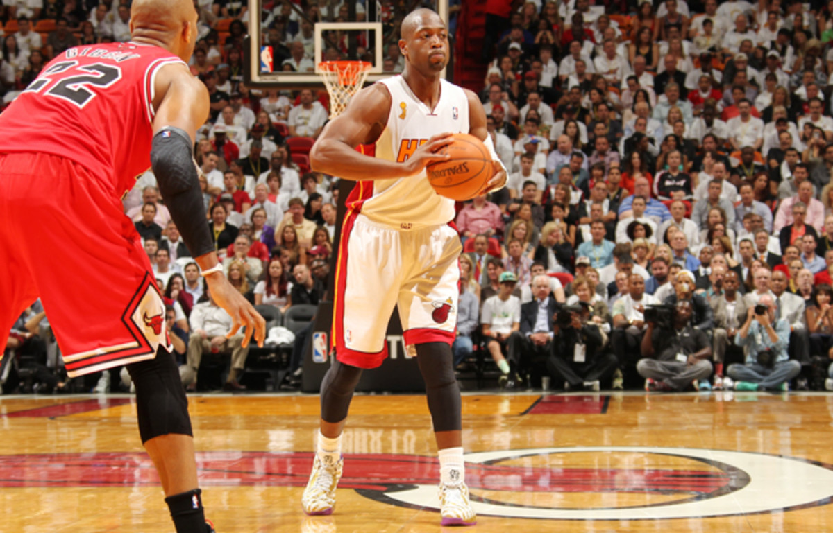 Dwyane Wade scored 13 in the Heat's season-opening win over the Bulls but will rest vs. the Sixers.