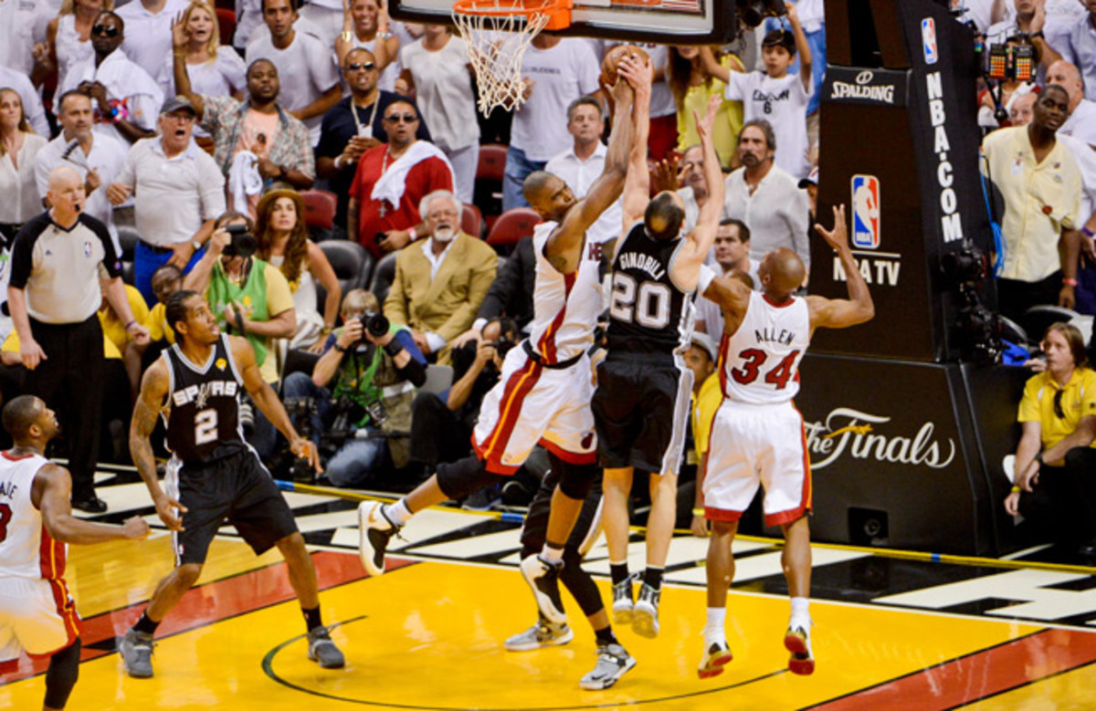 Chris Bosh had a team-high 11 rebounds in Game 6, none bigger than the one late in the fourth.