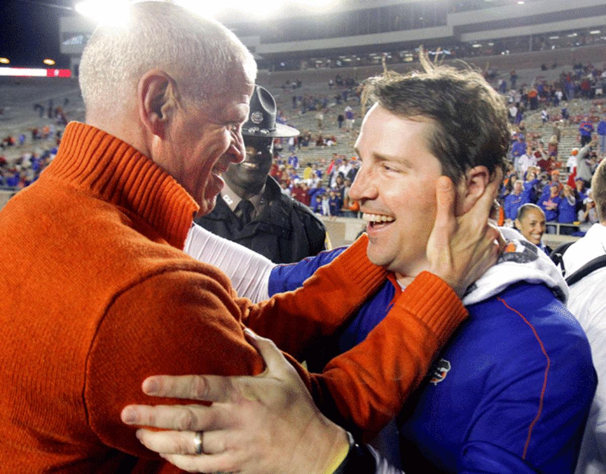 Despite losing to Georgia Southern, AD Jeremy Foley (left) is still firmly behind coach Will Muschamp.