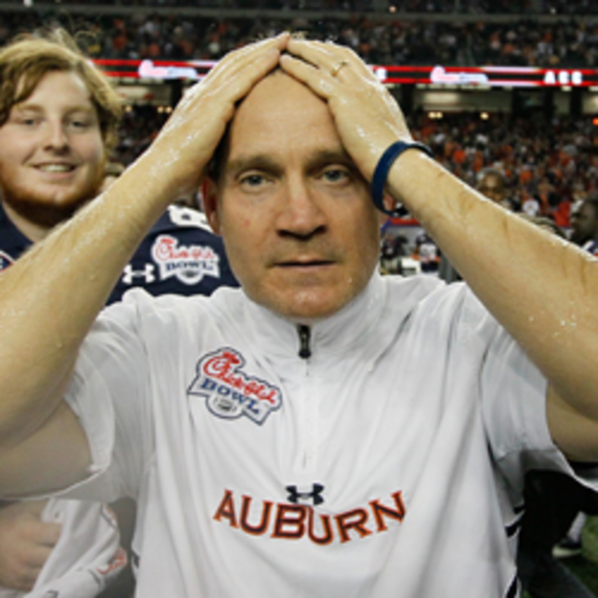 Former Auburn players are saying NCAA violations were committed under former coach Gene Chizik's watch. (Kevin C. Cox/Getty Images)