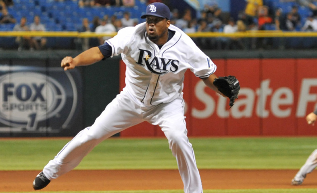 Roberto Hernandez went 6-13 as a starter for the Rays in 2013, and earned one save is eight relief appearances.