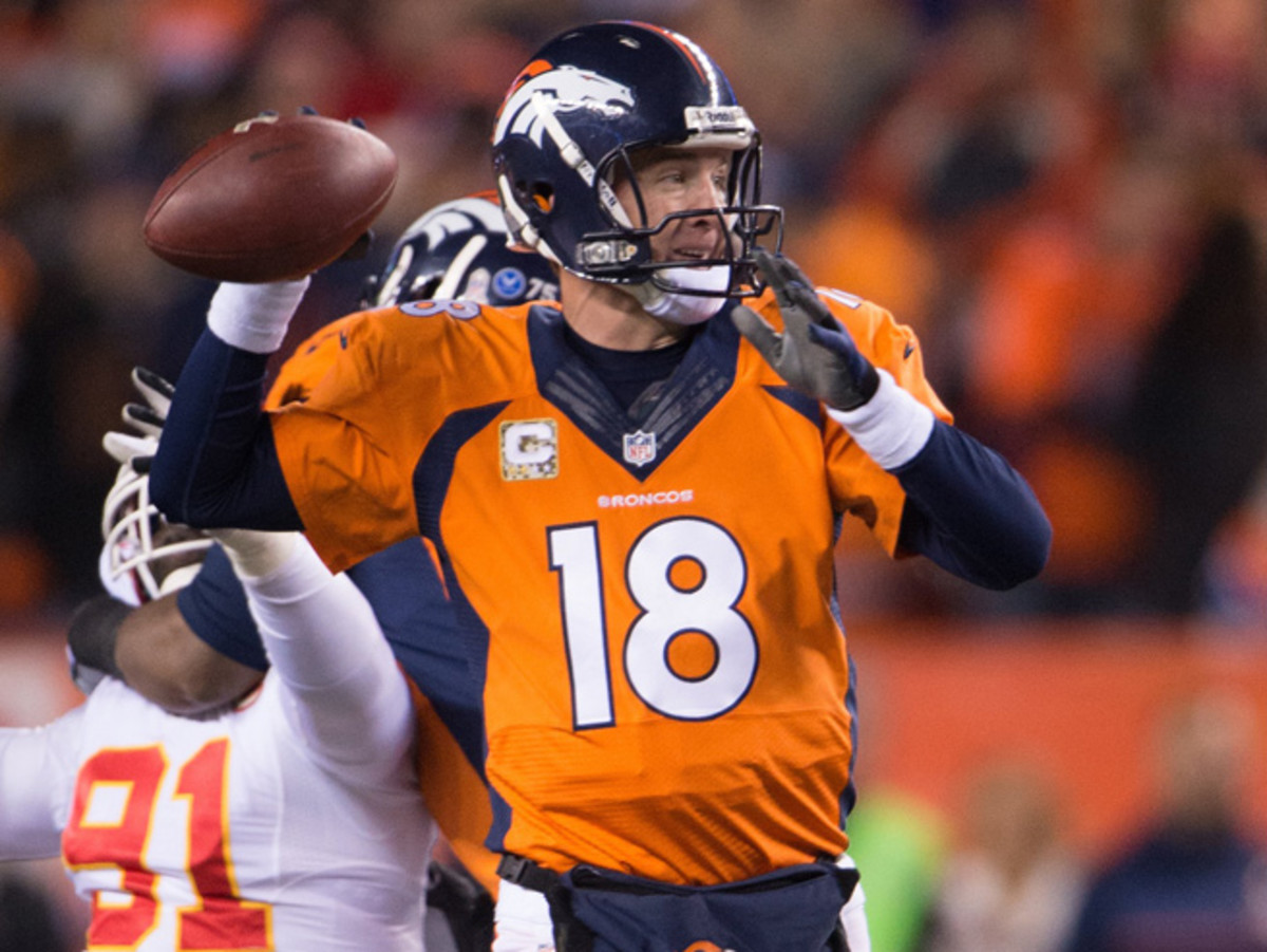 A sprained ankle slowed, but couldn't stop, Peyton Manning as he led the Broncos to a 27-17 win.