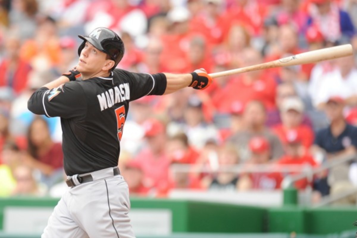 Logan Morrison was considered expendable after the Marllins signed Garrett Jones. (Mitchell Layton/Getty Images)