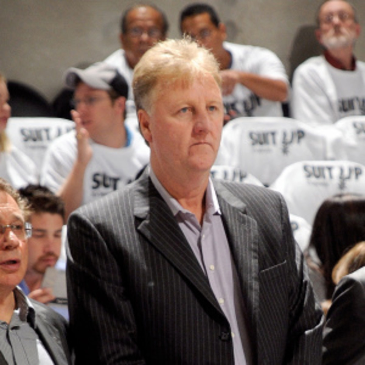 Larry Bird's son was arrested for allegedly trying to hit his ex-girlfriend with a car. (D. Clarke Evans/Getty Images)