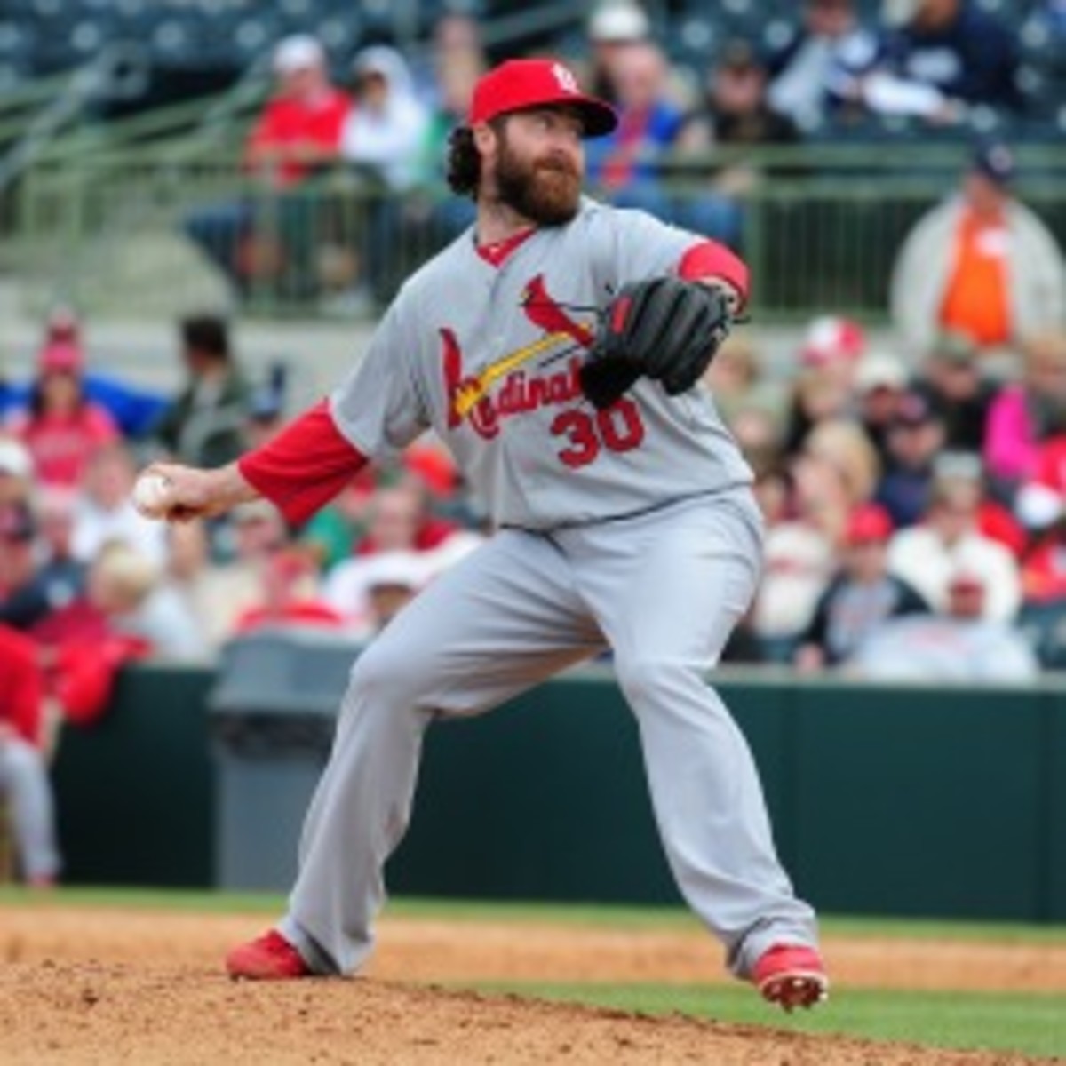 Cardinals close Jason Motte could need Tommy John surgery. (Brad Mangin/MLB/Getty Images)