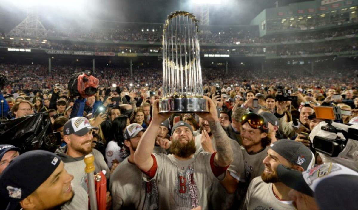Mike Napoli made the best of a one-year deal with the Red Sox. (Rob Tringali/MLB/Getty Images)