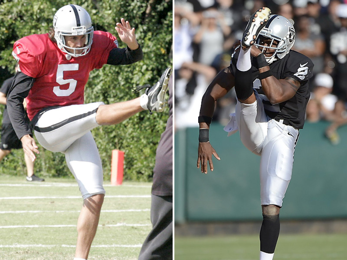 Competitors, and comrades. (Allan Yuan/Oakland Raiders :: Thearon W. Henderson/Getty Images)