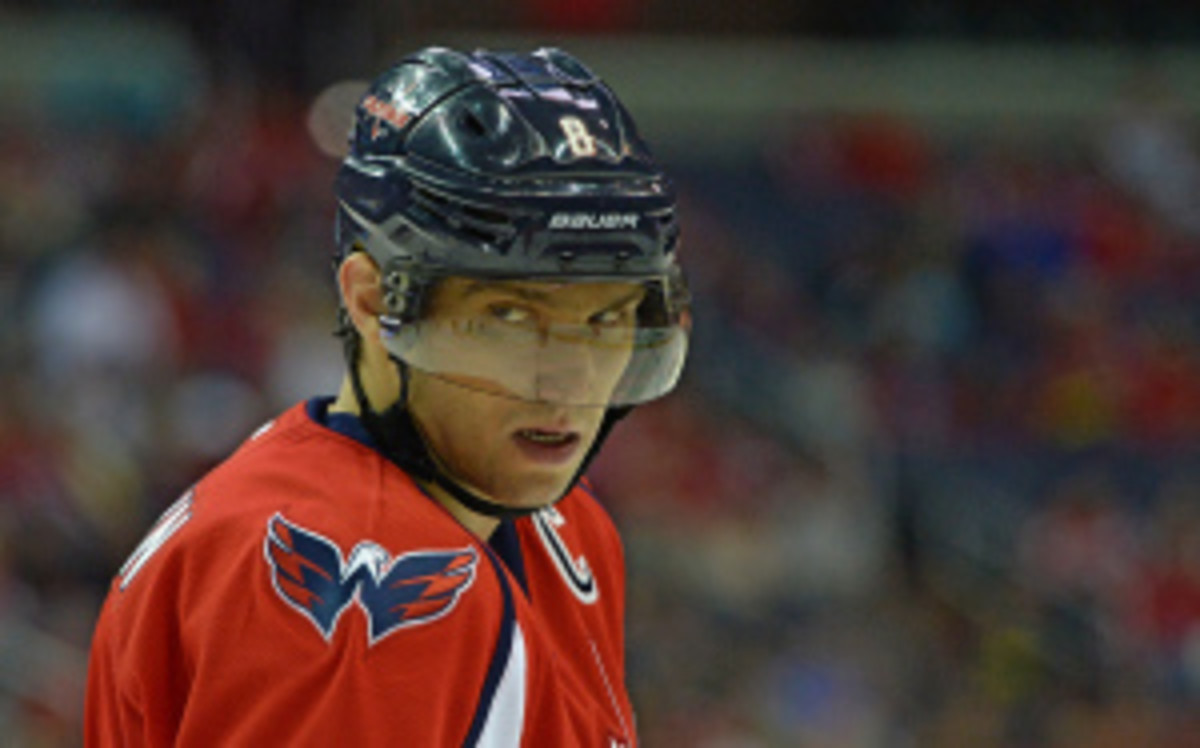 Alex Ovechkin will be re-evaluated for Saturday's home game vs. the Panthers. (Patrick Smith/Getty Images)