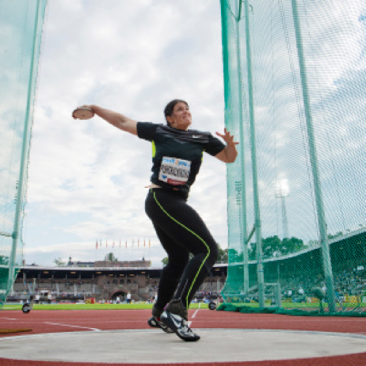 Darya Pishchalnikova was stripped of her silver medal and banned from competing for 10 years after testing     positive for an anabolic steroid. (Jonathan Nackstrand/Getty Images)
