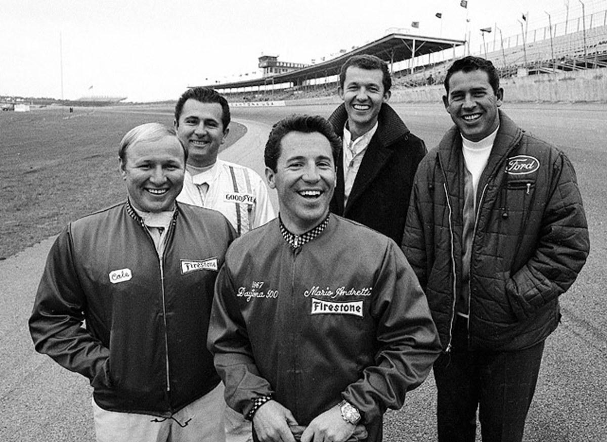 Cale Yarborough, LeeRoy Yarbrough, Mario Andretti, Richard Petty and David Pearson