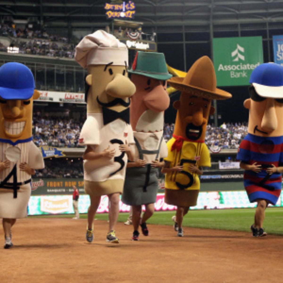 The Racing Italian Sausage at Brewers games has gone missing. (Christian Petersen/Getty Images)