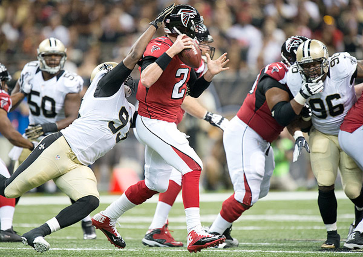The Saints' defense tallied three sacks and an interception in a Week 1 win over the Falcons.