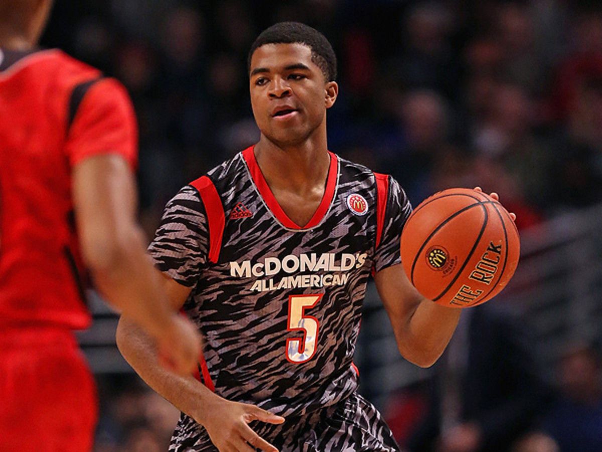Andrew Harrison and brother, Aaron, will be a part of Kentucky's incoming recruiting class. (Jonathan Daniel/Getty Images)