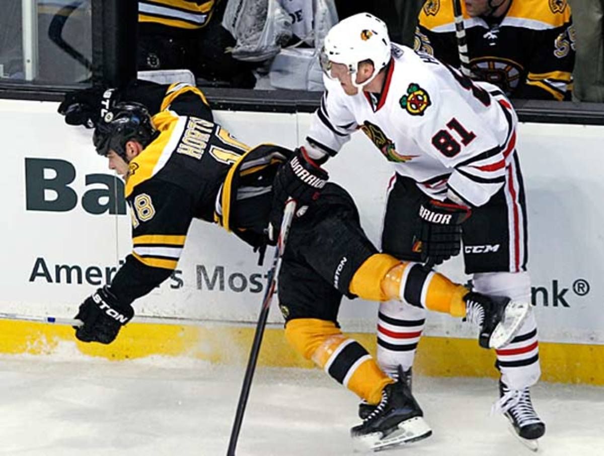 Marian Hossa of the Blackhawks has played in four Stanley Cup Finals.