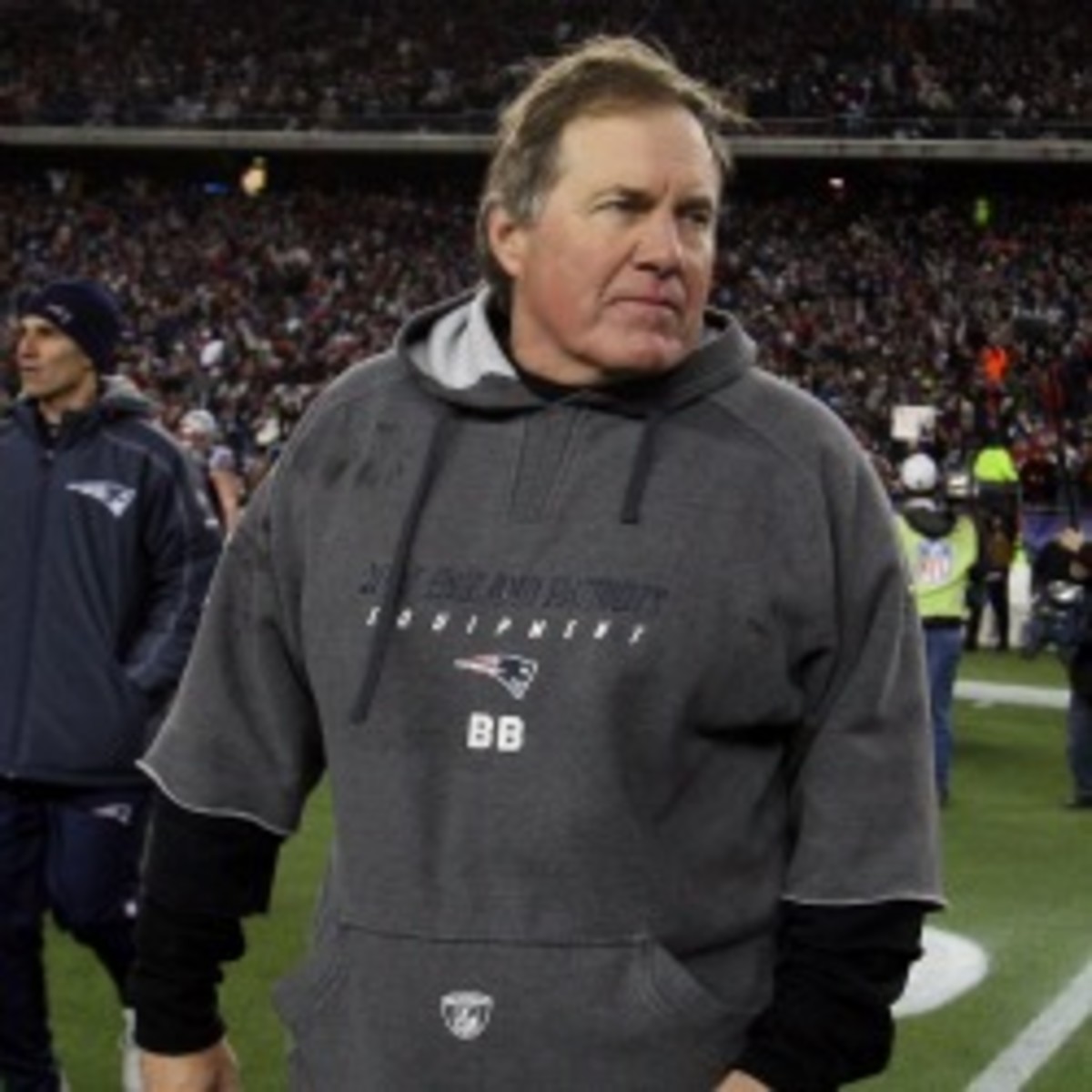 Patriots coach Bill Belichick says he plans on coaching next season. (Jim Rogash/Getty Images)