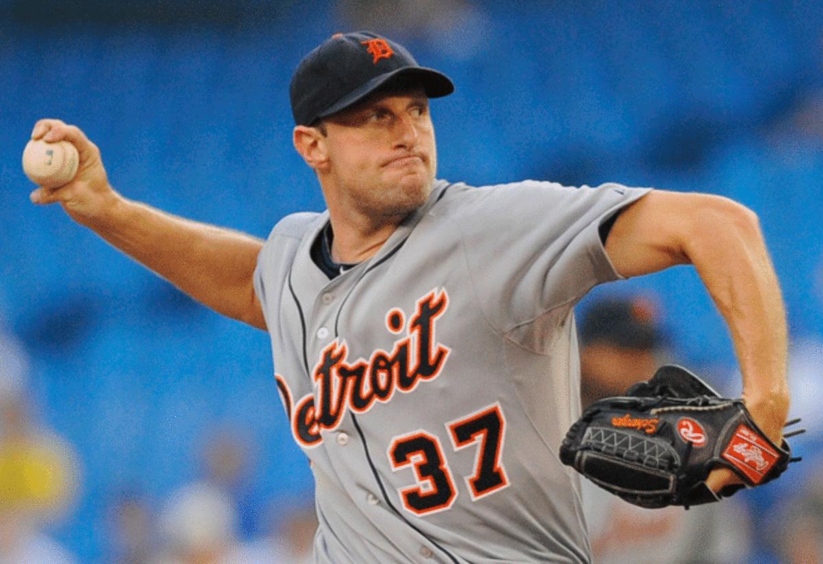 Tigers pitcher Max Scherzer is having a career year, but he's more pleased with his WHIP (0.946) and strikeout-to-walk ratio (5-to-1) than his 13-0 record.