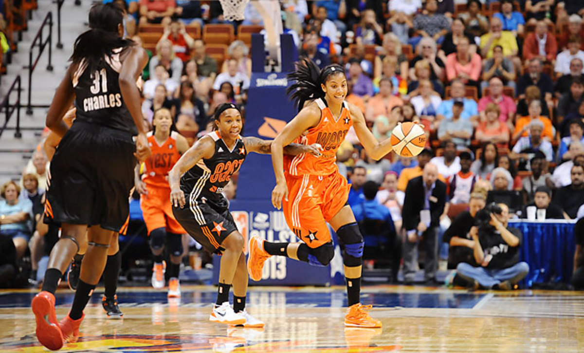 Candace Parker scored 23 points and captured MVP honors in the WNBA All-Star Game.