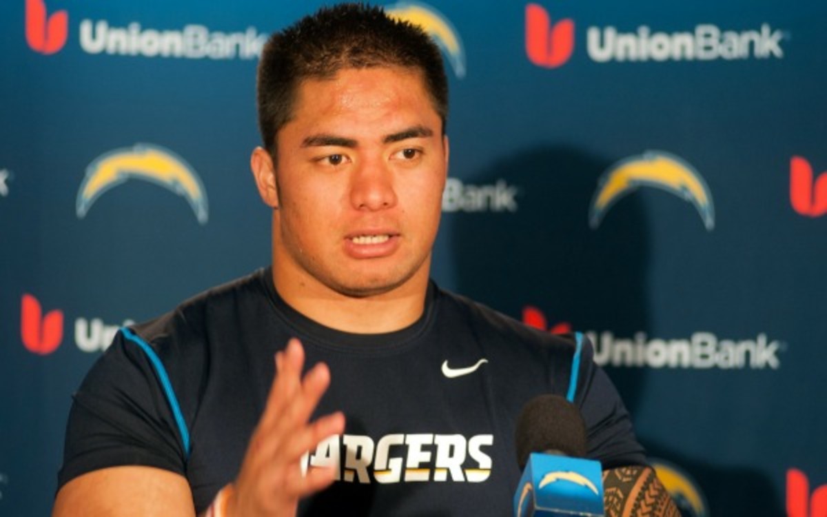 Chargers linebacker Manti Te'o spoke to reporters and say he Kent Horner/Getty Images)