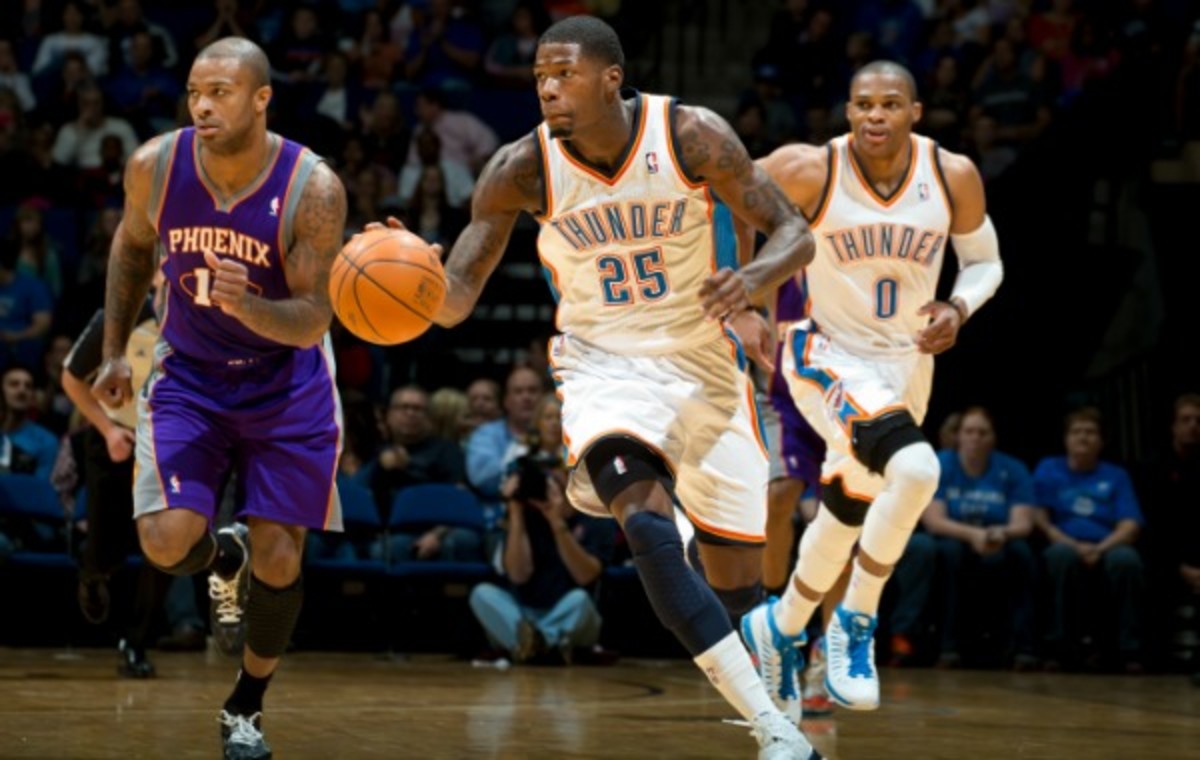DeAndre Liggins surrendered to police on assault charges. (Shane Bevel/Getty Images)