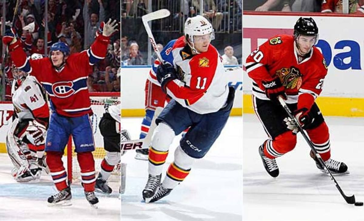 Brendan Gallagher, Jonathan Huberdeau, and Brandon Saad are the 2013 Calder Trophy nominees