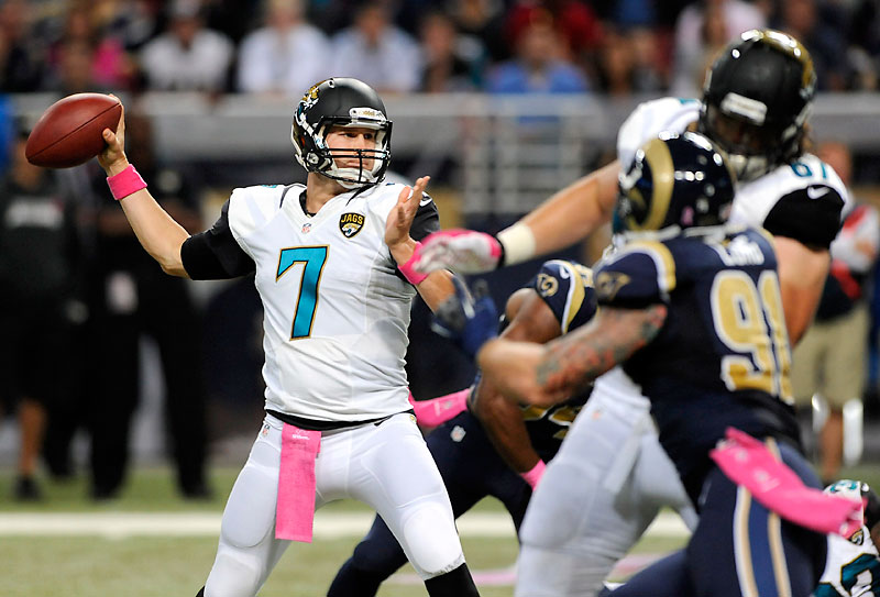 Chad Henne, who may win the starting job permanently, shows more pocket presence than Blaine Gabbert. (L.G. Patterson/AP)