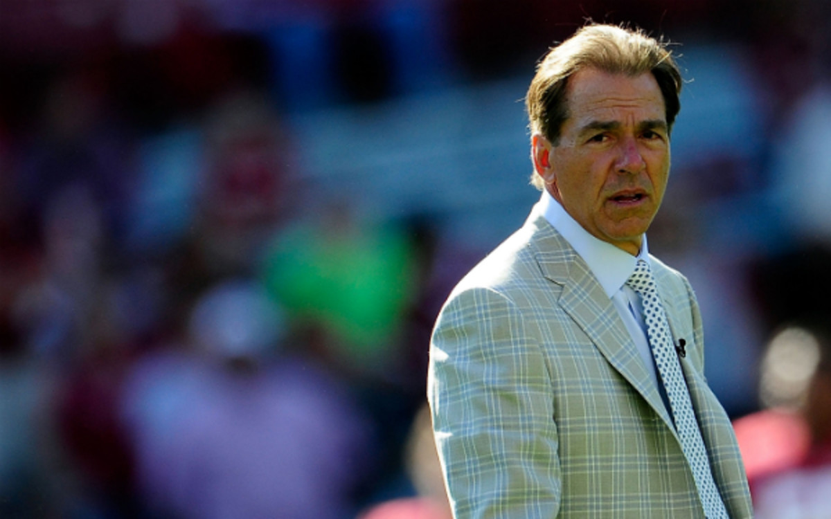 Alabama coach Nick Saban said it was "disappointing" that former assistant Tim Davis called him the "devil." (Stacy Revere/Getty Images)