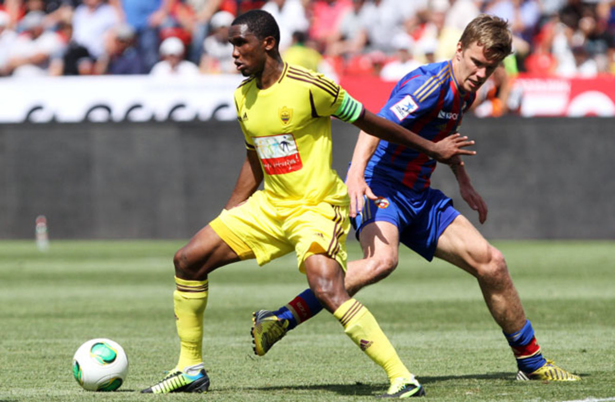 Samuel Eto'o joined Anzhi Makhachkala from Inter in August 2011.