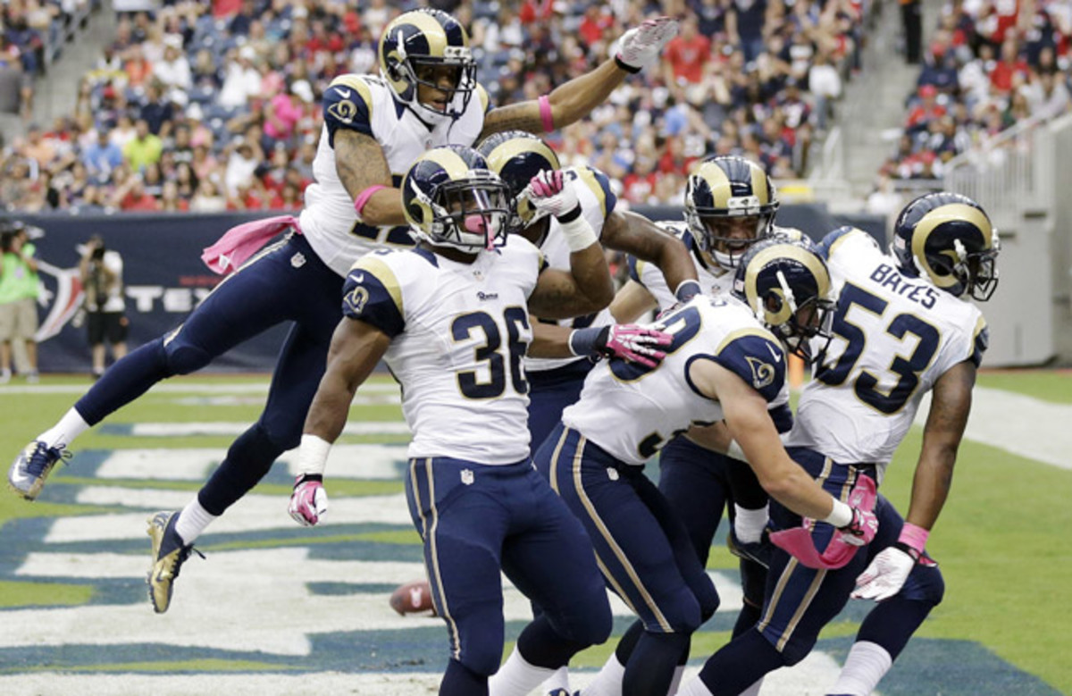 The Rams' 25-point win over the Texans was their largest margin of victory on the road since 2001.