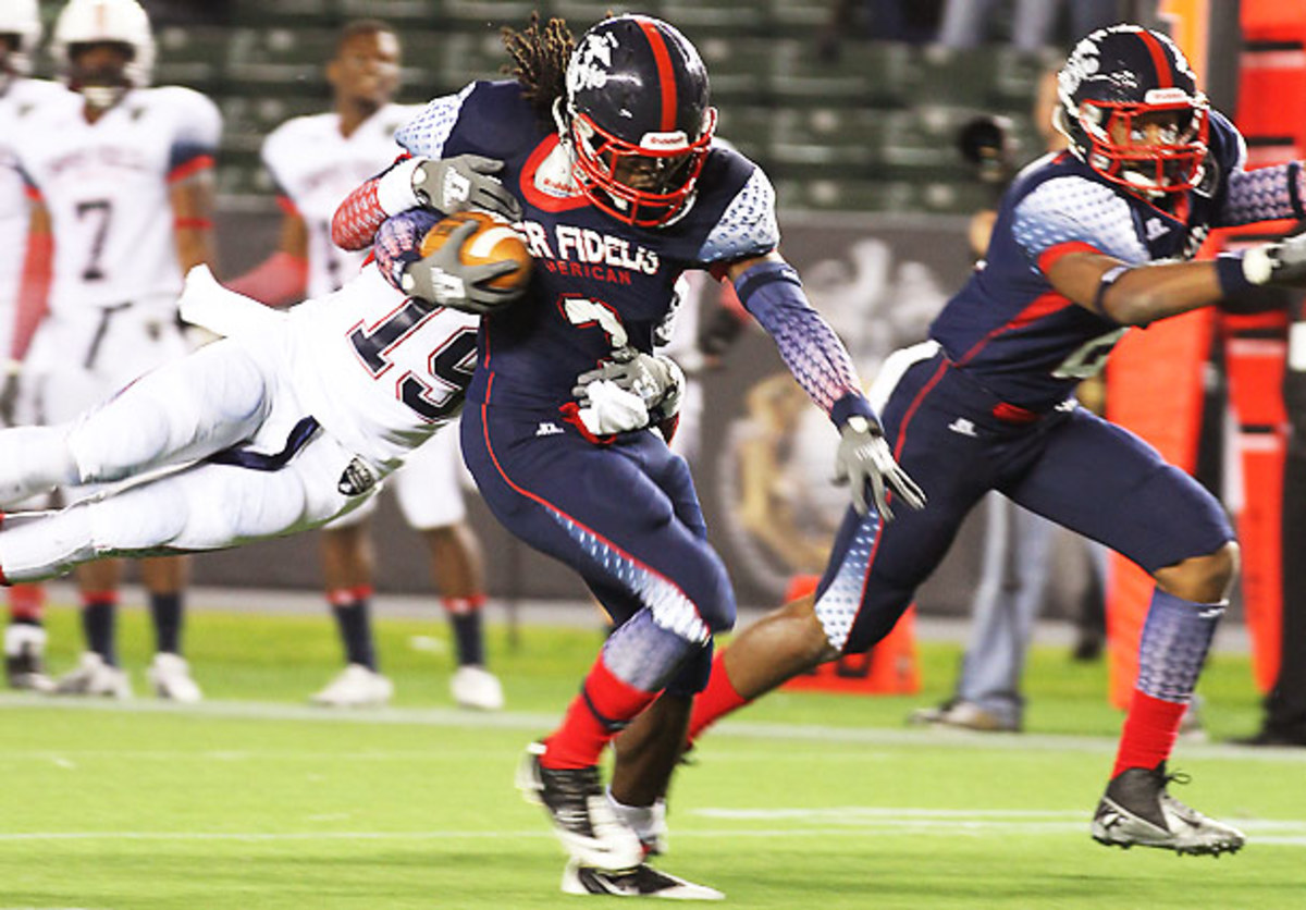 Four-star Alex Collins verbally committed to Arkansas, but has yet to sign his Letter of Intent. (Landov)