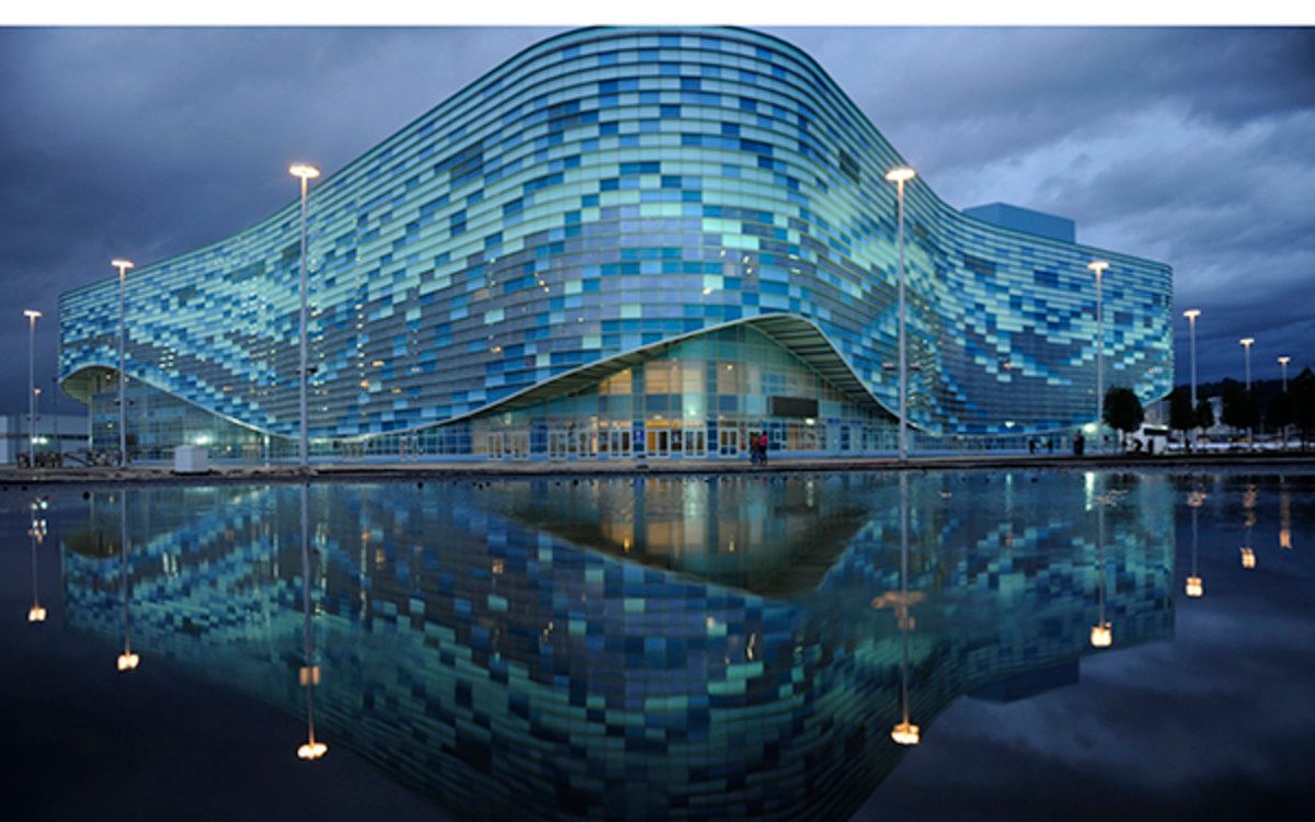 The above photo shows the Iceberg figure-skating and short-track venue at the Sochi Olympics. (Mikhail Mordasov/AFP/Getty Images)