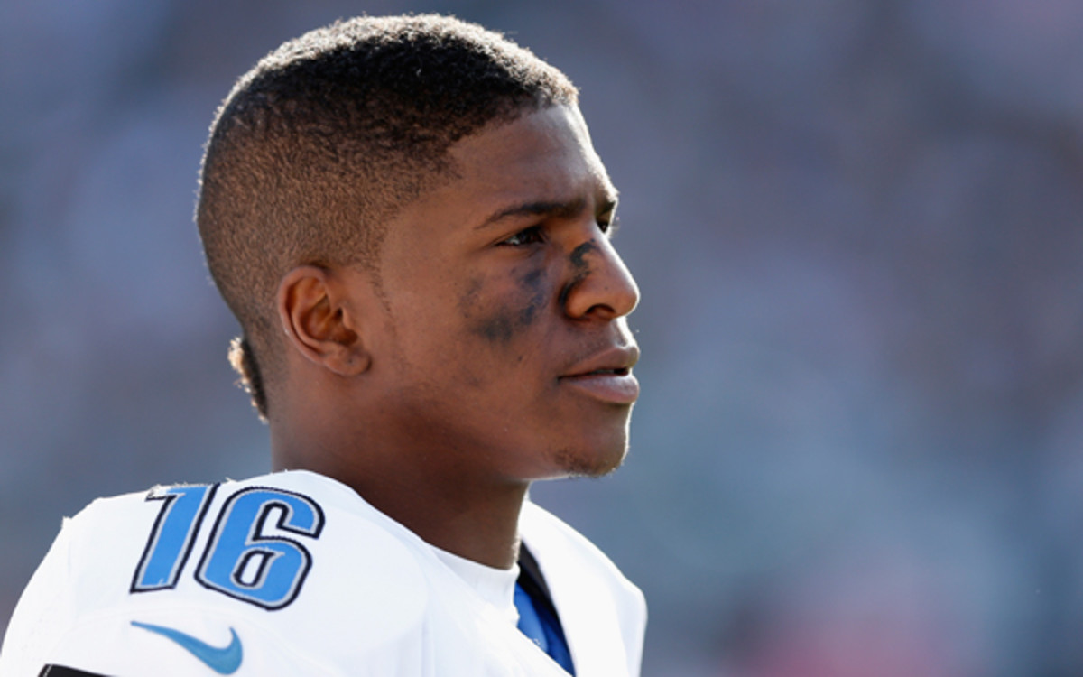 Titus Young was released by the Lions after the 2012 season for detrimental conduct. (Joe Robbins/Getty Images)