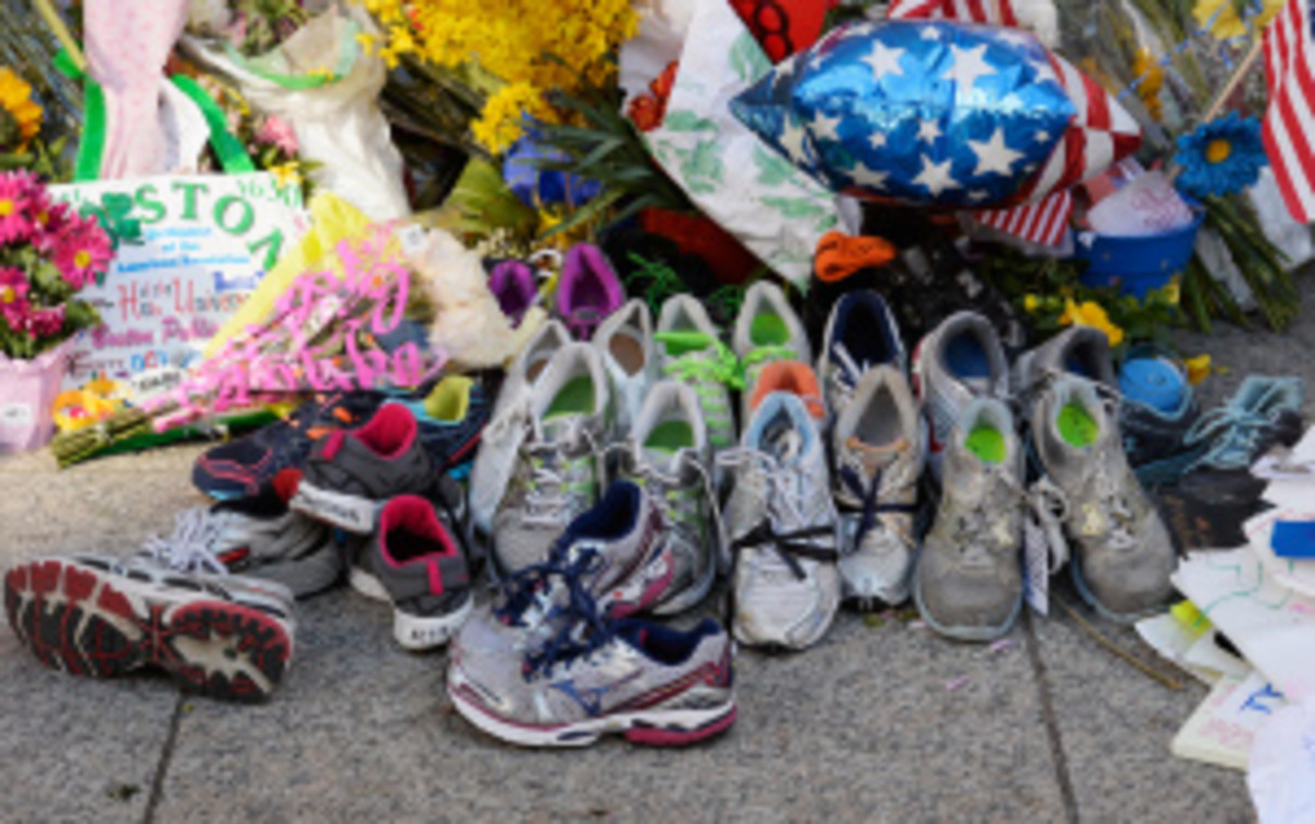 Boston Marathon runners stopped short in this years race will be offered certain exemptions from next year's race. (Kevork Djansezian/Getty Images)