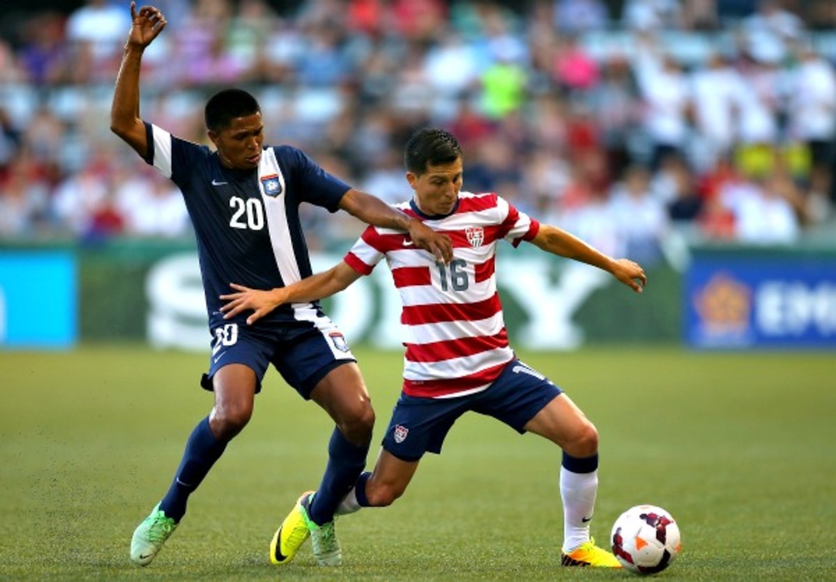 Jose Torres and the U.S. National team defeated Belize, 6-1, Tuesday night. (Jonathan Ferrey/Getty Images)