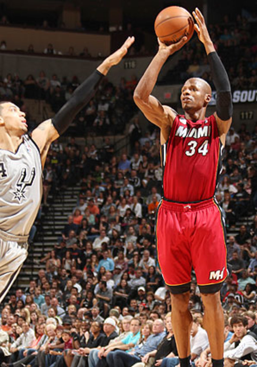 Ray Allen has struggled with his shot in the playoffs, shooting just 38.9 percent from the floor.