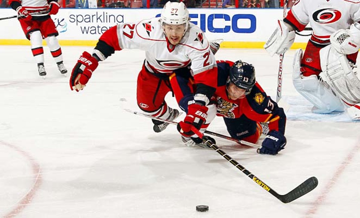 Justin Faulk has three goals and seven assists for the Hurricanes this season.