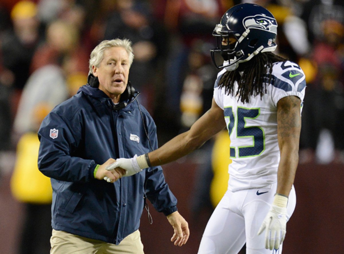 Pete Carroll and Richard Sherman may hold the key to the NFL's best defense in 2013. (McClatchy-Tribune via Getty Images)