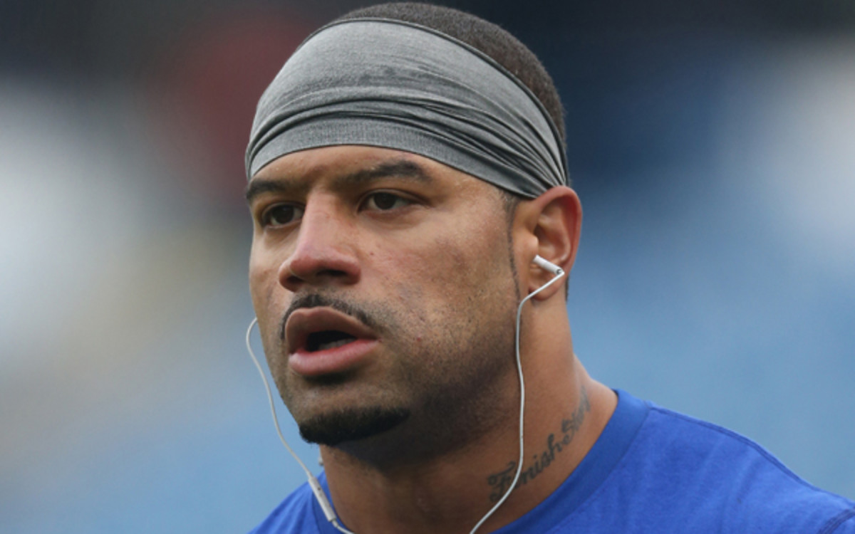 Shawne Merriman played nine seasons and was a three-time Pro Bowler in the NFL. (Photo by Tom Szczerbowski/Getty Images)