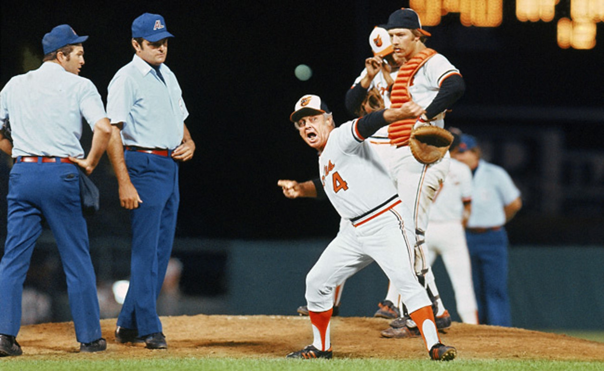 Earl Weaver led Baltimore to the World Series four times in 17 seasons but won only one title, in 1970.