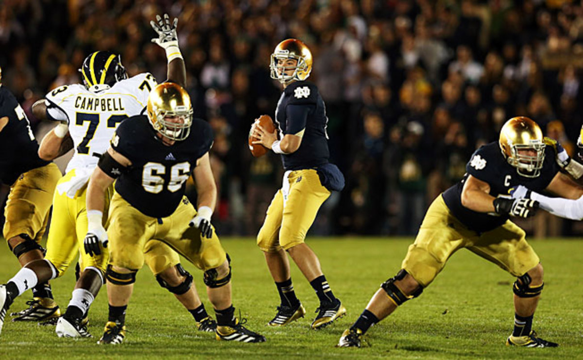 Notre Dame has a record of 16-14 against Michigan in 30 college football meetings dating back to 1978.