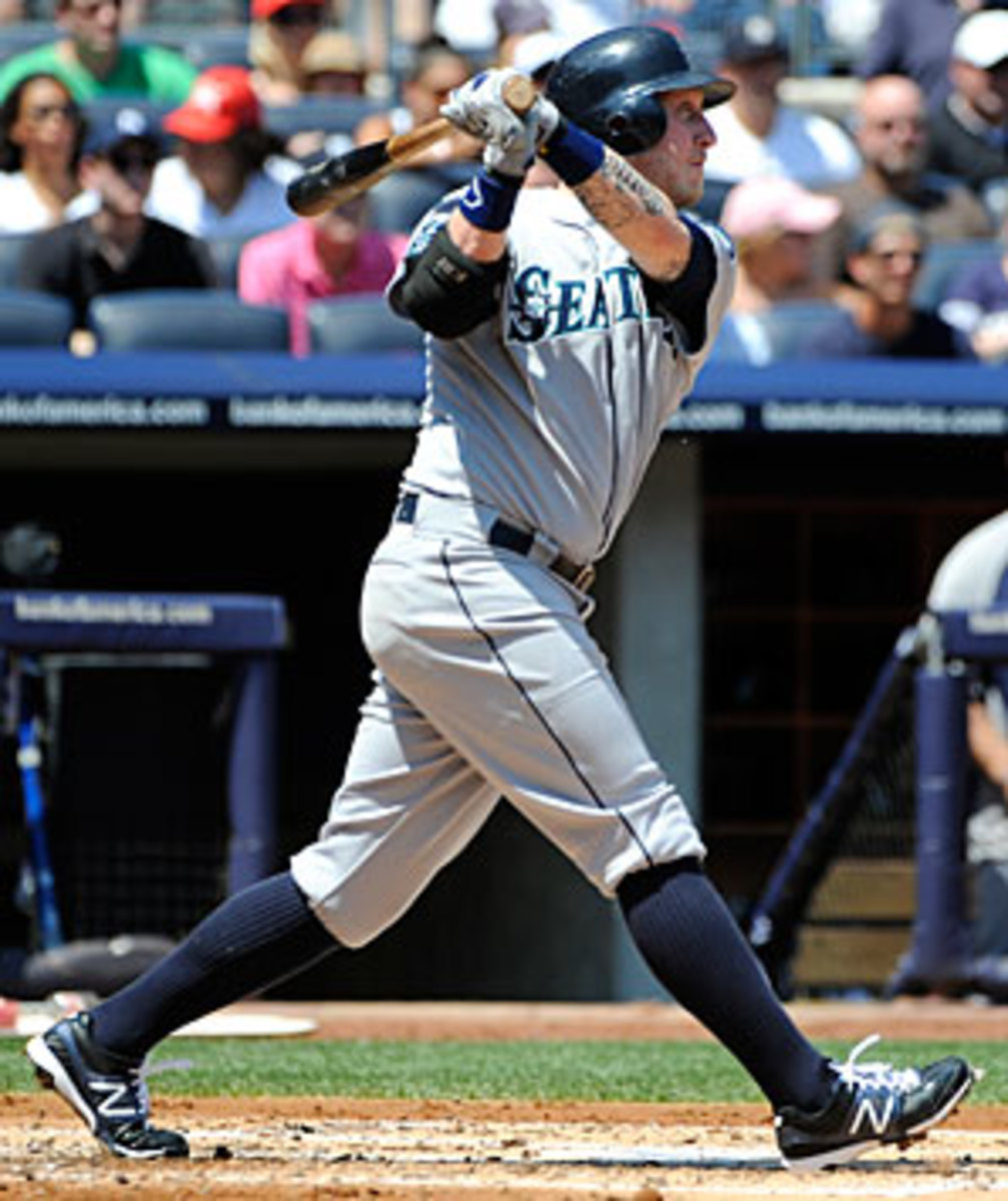 Mike Carp is a .255 hitter in parts of four major league seasons.