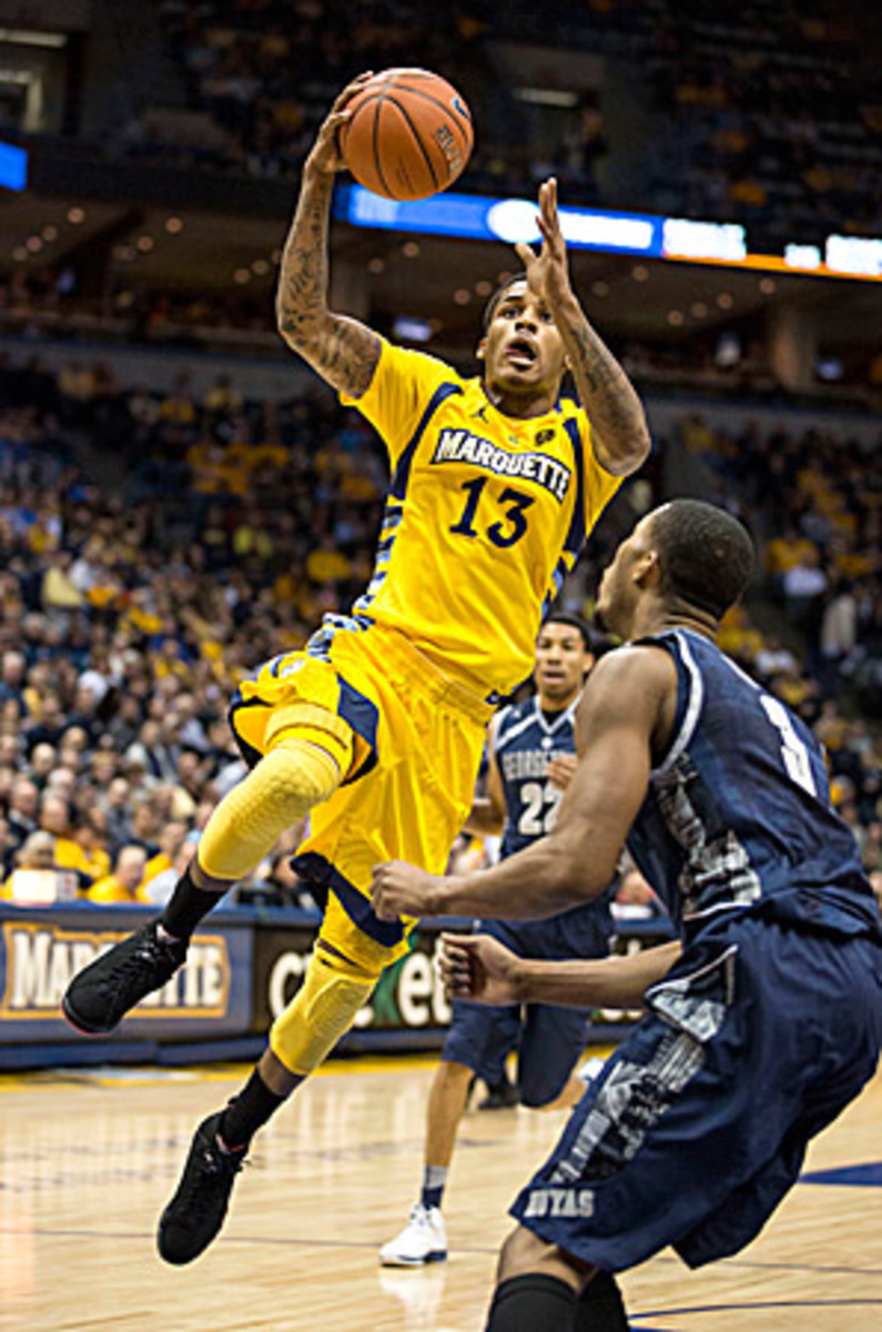 Vander Blue was one of only two Marquette players in double figures in the team's upset win over No. 15 Georgetown.